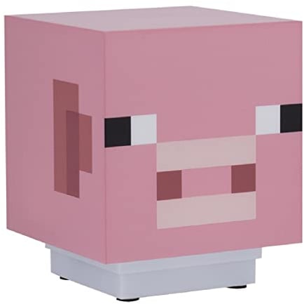 Minecraft Schwein-Licht mit Sound - Offiziell lizenziertes Handheld-Nachtlicht & lustiges Minecraft-Spielzeug für Kinder, Zimmerdeko, Geschenk für Gamer, Batteriebetrieben