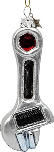 SIKORA BS539 Schraubenschlüssel Engländer Christbaumschmuck Glas Ornament Weihnachtsbaum Anhänger