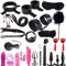 Bondage Set SM Sex Restraints Erotic 26 Pieces Fetish Leather Sex Toys SM Gioco pazzo con manette e set di plug anali grossolani Giocattoli erotici perfetti per coppie