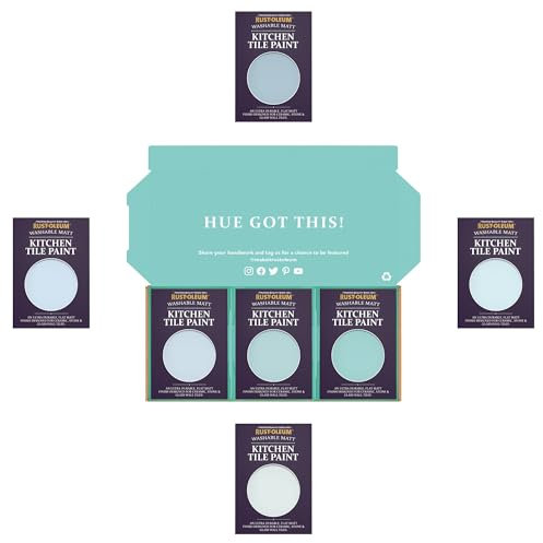 Rust-Oleum Kitchen Wall Tile Paint in Matt Finish – Soft Blues Tester Box
