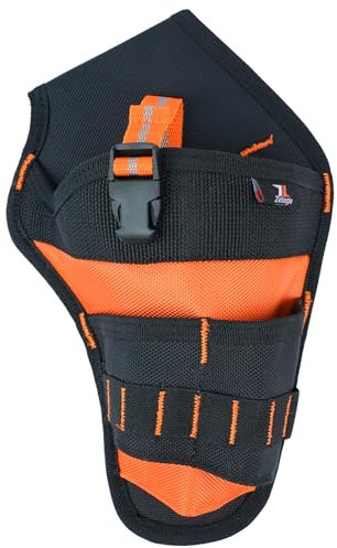 Zeluga 20-395 Heavy Duty Impact Driver Ballistic Poly Holster with Adjustable Strap and Quick Release Buckle, Orange/Black