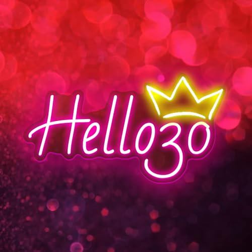 Ein schönes 30-jähriges Geburtstagsgeschenk und Dekoration, rosa LED-Neonlicht passend für verschiedene Anlässe, steuerbare intelligente Beleuchtung und Gedächtnisfunktion