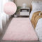 Hochflor Teppich Wohnzimmer Shaggy Flauschig 140 x 310 cm Teppiche Modern Flauschiger Teppich Wohnzimmer Flauschig-Weiche, Weich, Pflegeleicht, Anti-Rutsch Unterseite, Rosa