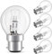 Morotty BC B22 Halogen Golf Ball Bulbs Dimmable Warm White 2700K, G45 Mini Globe B22 Large Bayonet Cap Light Bulb, 340LM AC 220-240V for Ceiling Fans Chandelier, 5 Pack
