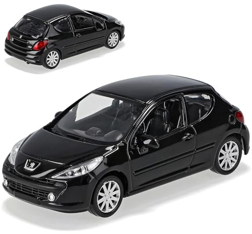Norev Peugeot 207 3 Türer Schwarz 2006-2015 1/43 Modell Auto