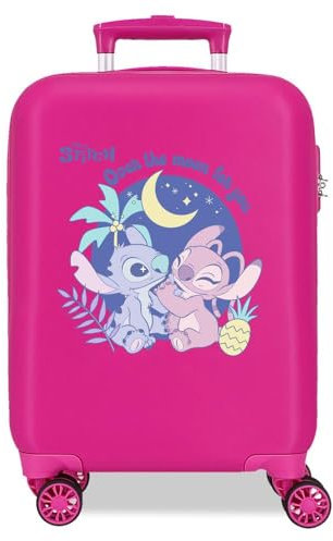 Joumma Disney Adorable Stitch Valigia da Cabina Rosa 33 x 50 x 20 cm Rigido 2 kg Chiusura a combinazione laterale ABS 2 kg 33 L Bagaglio a mano, Rosa, Taglia unica, Valigia cabina