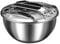 Essoreuse à Salade Acier Inoxydable 4,5 L Grande Sécheuse à Légumes à Pression Facile à Une Main avec Couvercle, Ase Antidérapante, Bouton Stop Salad Spinner pour laitue, légumes, Herbes, Baies