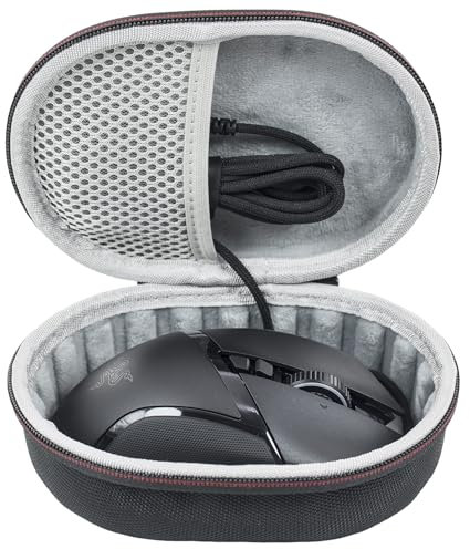 YIIWAY Hard Travel Case Compatible with Razer Basilisk V3 / Basilisk V3 X HyperSpeed/Cobra/DeathAdder Essential/Naga V2 Pro/Viper V3 HyperSpeed Gaming Mouse, Case Only - Black YC85006