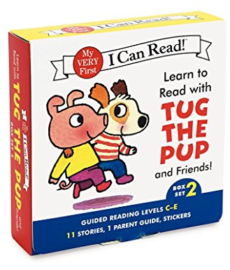 Learn to Read with Tug the Pup and Friends! Box Set 2: A Box of 11 stories, 1 parent guide, and reward stickers for Beginning Readers; Reading Level C-E (My Very First I Can Read)
