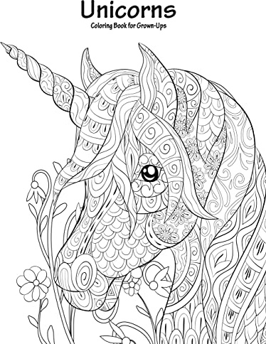 Unicorns Coloring Book for Grown-Ups 1