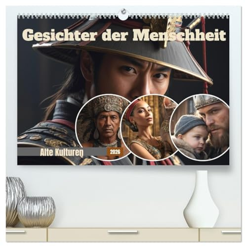 Gesichter der Menschheit (hochwertiger Premium Wandkalender 2026 DIN A2 quer), Kunstdruck in Hochglanz: Eine Reise durch die Geschichte anhand von Portraits. (CALVENDO Menschen)