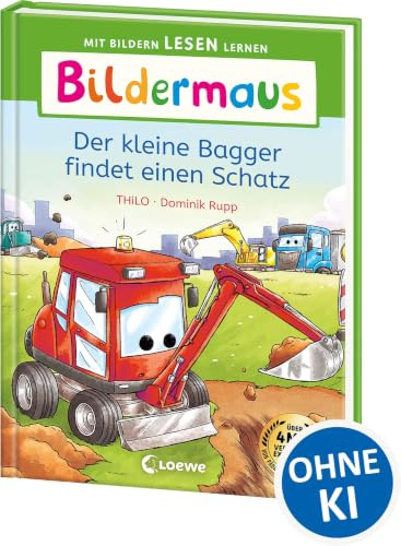 Bildermaus - Der kleine Bagger findet einen Schatz: Mit Bildern lesen lernen - Ideal für die Vorschule und Leseanfänger ab 5 Jahren - Mit Leselernschrift ABeZeh