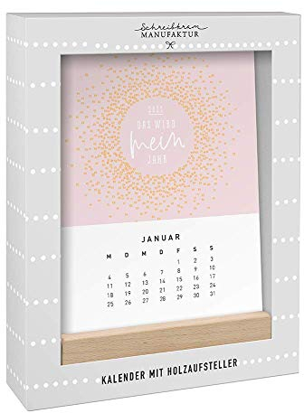 Tischkalender 2021 Das wird mein Jahr: Kalender mit Holzaufsteller
