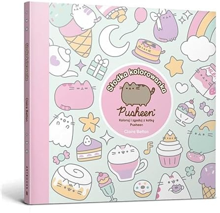 Pusheen Słodka kolorowanka Koloruj i zgaduj z kotką Pusheen