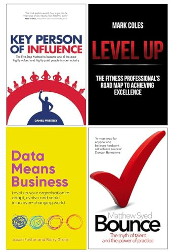 Key Person of Influence, Level Up, Data Means Business & Bounce 4 Books Collection Set