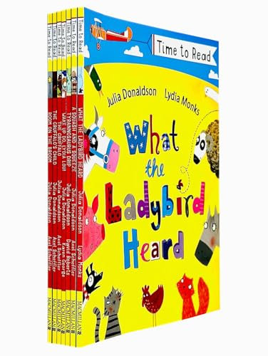 Time To Read Collection 7 Books Set By Julia Donaldson (What the Ladybird Heard, A Squash and a Squeeze, Tyrannosaurus Drip, Wake Up Do Lydia Lou, The Gruffalo, Gruffalo's Child, Room on the Broom)