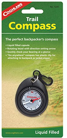 Coghlan's, Bussola per sentieri Outdoor, Nero, 5 cm Circa