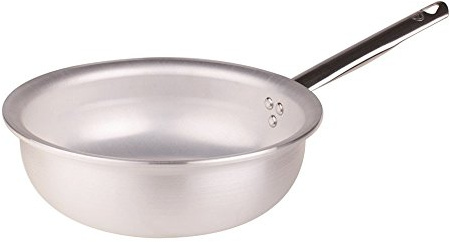 Pentole Agnelli Pfanne Quarzheizstrahler mantecare, aus Aluminium, Edelstahl, Silber 32 cm Silber/schwarz