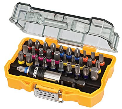 Dewalt Zubehör - Dt70514T-QZ - Set mit 26 Werkzeugteilen im robusten Koffer zum Schrauben mit Schlüssel, leicht zu reinigen, leicht zu reinigen, Stecknuss 8, 10 mm, Torsion Impact Tips 85 mm: Ph2 X1,