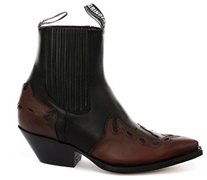 Grinders Arizona Lo Unisex in Pelle Tacco Cubano Stivali da Nero cowboy43