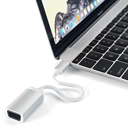 SATECHI Cable Adaptador USB C a VGA 1080p/60Hz, Compatible con MacBook Pro/Air M2/M1, iPad Pro/Air M2/M1, Mac Mini M2, iMac M1 – Plateado