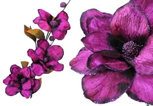 Destello S.L. Rama 3 Flores Fucsia Decoración Navidad