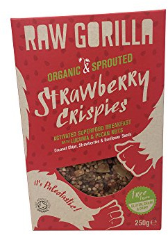 Raw Gorilla Strawberry Crispies, 250 g