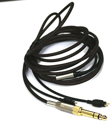 NewFantasia Replacement Audio Upgrade Cable Compatible with Sennheiser HD525 HD545 HD565 HD580 HD600 HD650 Headphones Black 2.1meters/6.6feet