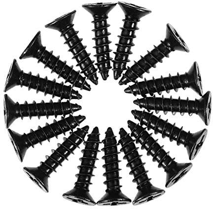 DOITOOL 100 Pcs Black Self Tapping Screws, Multi Purpose Screws, Flathead Screws for Wood, Drywall and Furniture