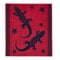 Delindo Lifestyle Frottee Strandtuch Tropical Gecko rot XXL, 100% Baumwolle, Strandlaken ist 180x200 cm groß