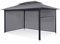 blumfeldt Grandezza Cortina Pavillon 3x4 – Stahlrahmen, Aufrollbare Seitenteile, Wetterfest & UV30+ Schutz, Gartenpavillon Dunkelgrau