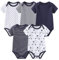 Chamie Bodys Kurzarm für Neugeborene Baby Jungen und Mädchen 0-3m/3-6m/6-9m/9-12m Baumwolle 5er Pack (Schwarz, 50)