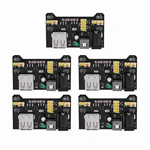 5Pcs 5V/3.3V Power Supply Board Module Two Channels Power Supply Breadboard Module Prototype for Breadboard
