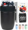 Coninx Overnight Oats Container - Lunchpot to Go - Yoghurt & Muesli Cup Reusable - Leakproof Dual Compartment - Keeps Food Separated and Fresh – Versatile Easy to Clean Breakfast Pot - Black