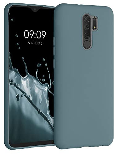 kwmobile Custodia Compatibile con Xiaomi Redmi 9 Cover - Back Case per Smartphone in Silicone TPU - Protezione Gommata - artic night
