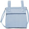 Bolsa panera de algodón vichy - Bolso carro - Talega carrito de bebé - Nenel (Azul empolvado)