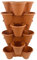AGP ADVANCED GLOBAL PRODUCTIONS Outdoor Strawberry Planters Stackable Garden Vertical Plant Pot Flower Herbs Box (6 x Terracotta)