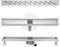 Duschrinne 60 cm Sehr Flach 360 Grad Edelstahl Bodenablauf Siphon mit Geruchsstop Größen 30cm -100 cm Ablaufrinne für Badezimmer Duschablauf Komplettset