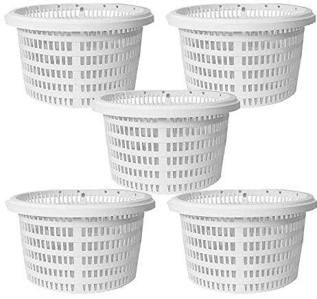 5 paniers Skimmer Rechange pour Skimmer, Panier filtrant pour Skimmer, Panier Filtration réutilisable, Accessoire Piscine, Nettoyage des débris et des Feuilles