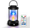 LED Flame Effect Lantern, Simulated Flame Lights, 1500mAh Battery Powered Camping Lamp, RGB Outdoor Retro Lanterns Remote, 3 Modes Flame Light for Decorative/Courtyard/Garden/Bedroom