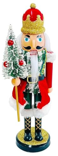 INTRECCI Schiaccianoci di Natale, Altezza 28 cm, Addobbo Natalizio, Elegante, Perfetto per Decorare l'Albero e la Casa, Simbolo di Buon Augurio, Regalo Originale. Fantasia: Ivan