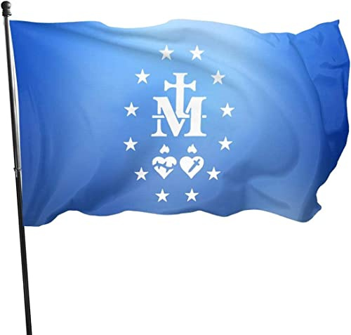 Drapeaux De Jardin Sacré-Cœur Catholique Drapeau De La Fierté Résistant Drapeau Décoratif Durable Bannière Jardin Pour Extérieur Balcon Fête 90x152cm