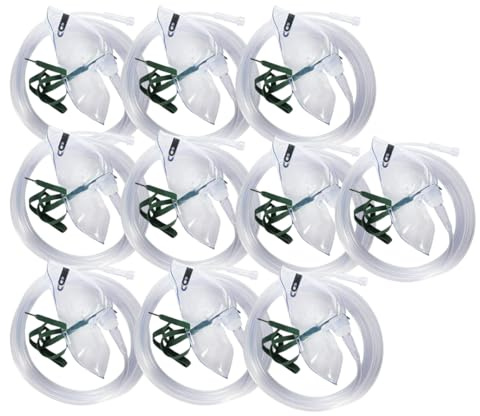 The Oxygen Store Medizinische Sauerstoffmaske und Schlauch 1,8 m – CE-Kennzeichnung (10 Masken)