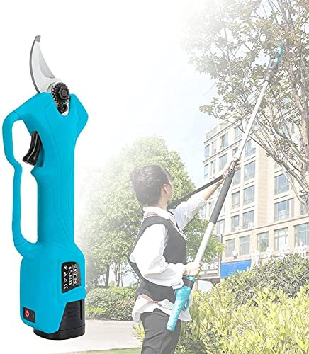 CYMYYDS Sécateur Electrique Professionnel, Sécateur à Piles, Sécateur électrique avec Poteau Extension De 2.1M De Haut, pour Greffe Plante Rosiers Viande Volaille Bruyere Gaucher