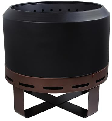 Dehner Feuerschale Aurus, Ø 45 cm, Höhe 48 cm, Eisen, schwarz