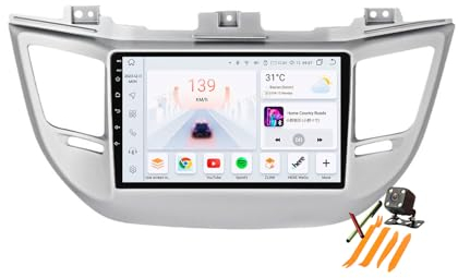 YLOXFW Autoradio Stereo Android 13.0 Navi für Hy-undai Tucson ix35 2014-2018 Sat GPS Navigation 9 Zoll Cartablet DVD Multimedia Player FM BT Receiver mit Carplay 4G 5G WiFi DSP SWC,Y500s