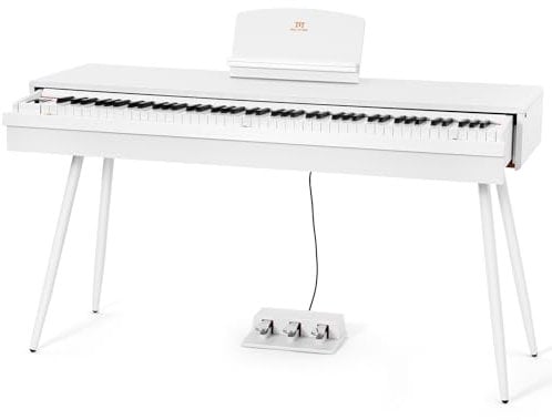 MUSTAR Digital Piano 88 Weighted Keys Hammer Action, Full Size Keyboard Electric Piano Desk Piano with Triple Pedals, Dual Stereo Speakers, USB-MIDI, French DREAM 5704 Sound Source