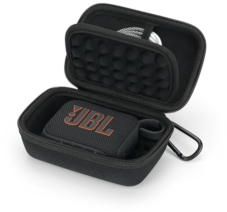 Yinke Custodia per JBL GO 4/GO3/GO2 Portable Bluetooth Speaker, Hard Carry Travel Custodia (nero)