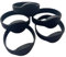 5 PCS T5577 Wasserdichtes Silikon-Armband und Armband, wiederbeschreibbar, RFID 125 kHz (Erwachsene Unisex) (schwarz)