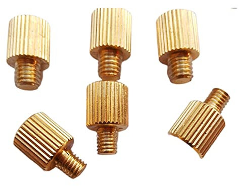 NHEISSCF Flügelschrauben, M3 M4 M5 M6 Messing Daumenschrauben Flachkopf Rändelschrauben Handfestziehen Schrauben Rundschraube DIY Dekoration Teile